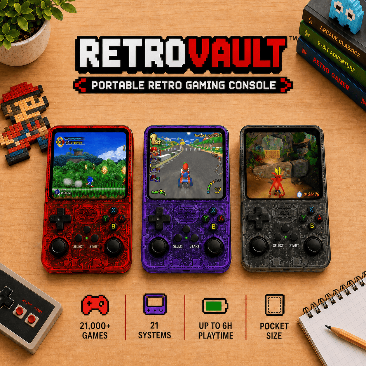 RetroVault™ – Portable Retro Gaming Console